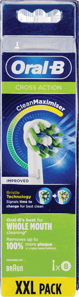 Oral B Cross Action Tandbørstehoveder 8 pak