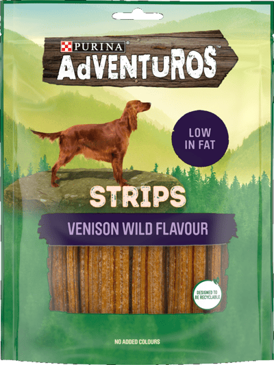 Purina Adventuros Strips m Vildt 90 g