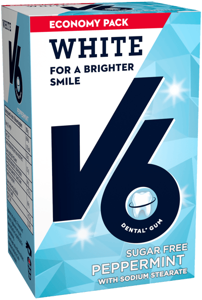 V6 Peppermint Alb Økonomipakke 72 G