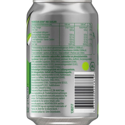 MOUNTAGE DEW ZERO SUCCHIO 24x033L