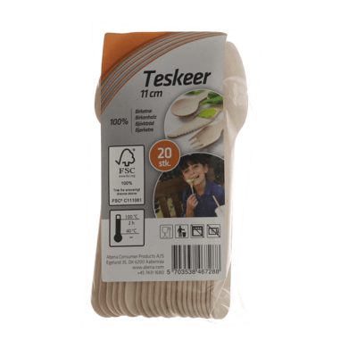 Teske  natur birketræ 20 stk