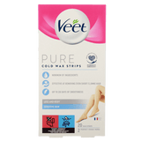 Veet pura cera fredda strisce sensibili ben e krop 22 stk