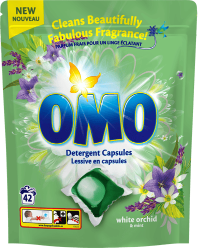 OMO Vaskekapsler Hvid Orkide 42 stk