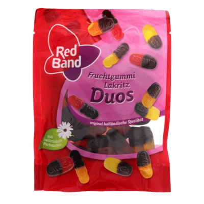 Trupa roșie Fruchtgummi Lakritz Duos 200g