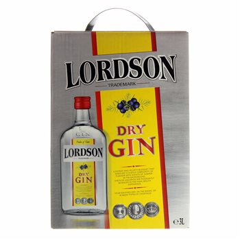 Borsa Gin Lordson nella scatola 37,5% 3 l.