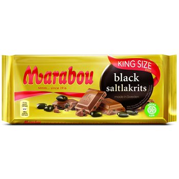 Marabou svart saltet lakris 220 g