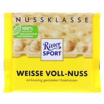 Ritter Sport alb cu nuci întregi 100 g