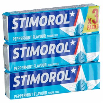 Stimorol peppermynte sukker gratis 3-pack 42 g