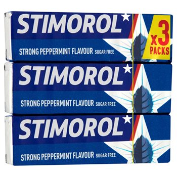 Stimorol forte menta piperita senza zucchero 3-pacchetto 42 g